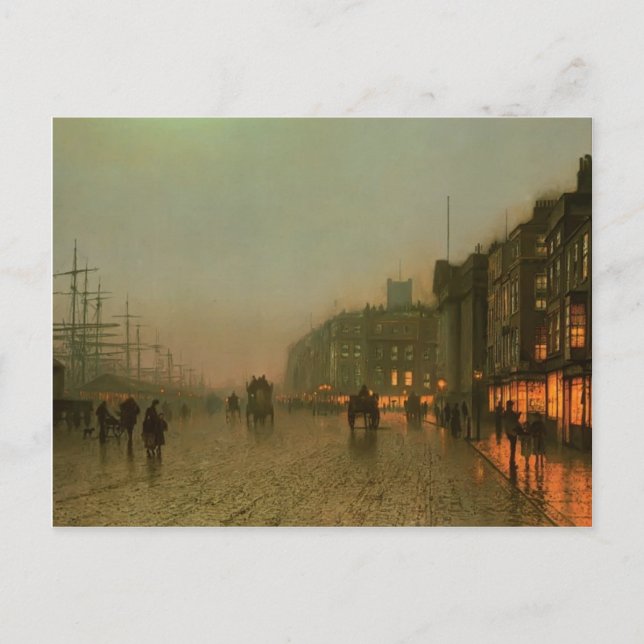 Cartão Postal John Atkinson Grimshaw - Liverpool de Wapping (Frente)