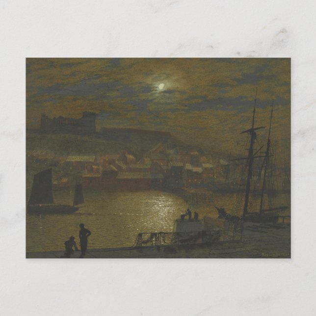 Cartão Postal John Atkinson Grimshaw - Whitby do Scotch Head (Frente)