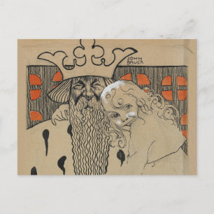 Cartão Postal John Bauer, Linda Gull och den gamle, 1905