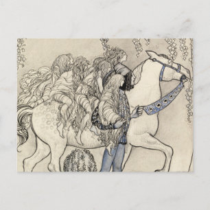 Cartão Postal John Bauer - O Cavalo que Liderou no Bit