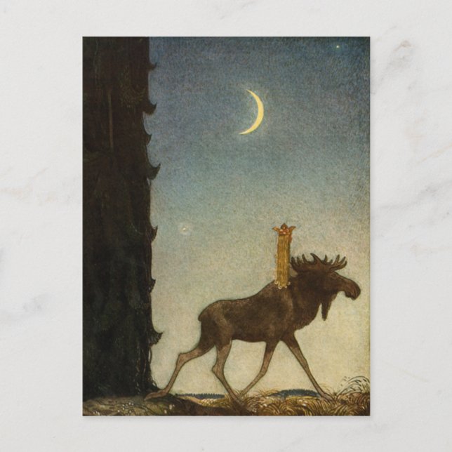 Cartão Postal John Bauer - Tavstarr on Skutt (Frente)