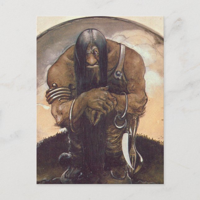 Cartão Postal John Bauer - Um velho troll de montanha (Frente)