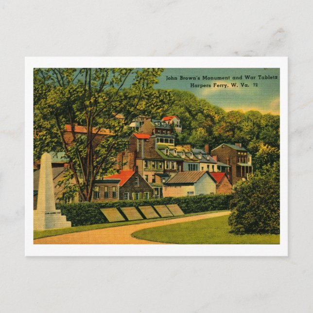 Cartão Postal John Brown Monument Harper's Ferry West Virginia (Frente)