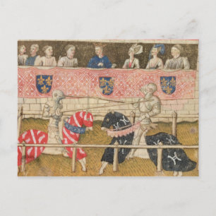 Cartão Postal John Chalon da Inglaterra e Lois de Beul da Franç