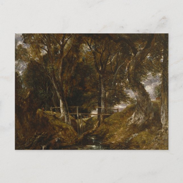 Cartão Postal John Constable - A Dell no Parque Helmingham (Frente)