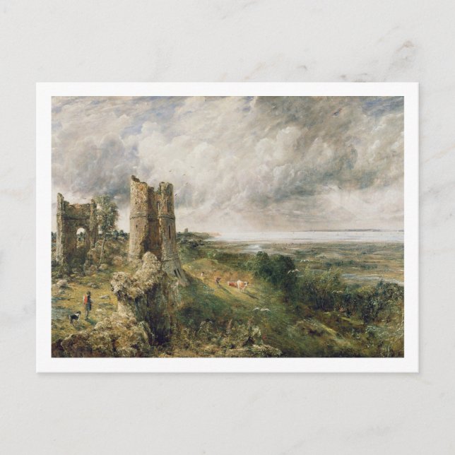 Cartão Postal John Constable | Castelo de Hadleigh, 1829 (óleo e (Frente)