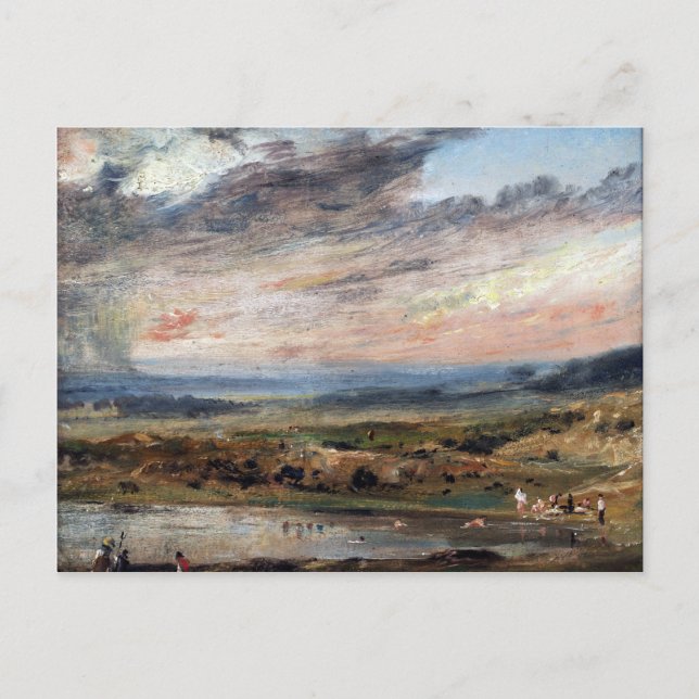 Cartão Postal John Constable Hampstead Heath, com Pond e Bath (Frente)