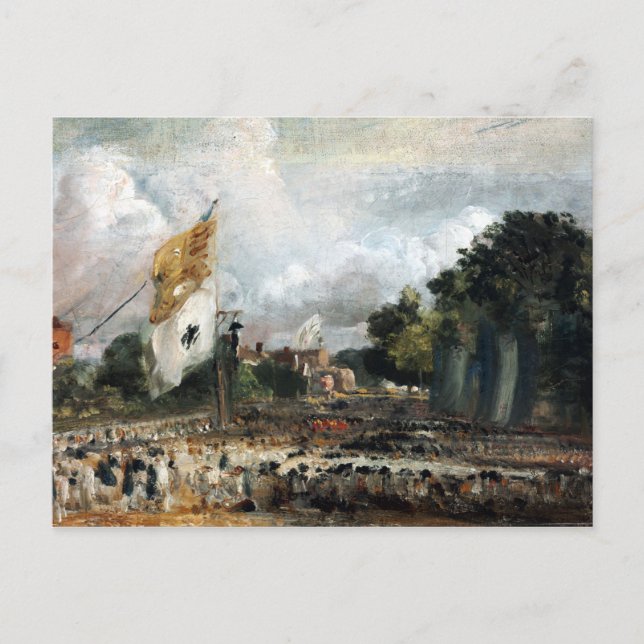 Cartão Postal John Constable The Celebration in East Bergholt (Frente)