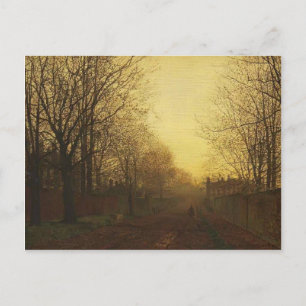 Cartão Postal John Grimshaw- Wimbledon Park, Outono Após Brilho