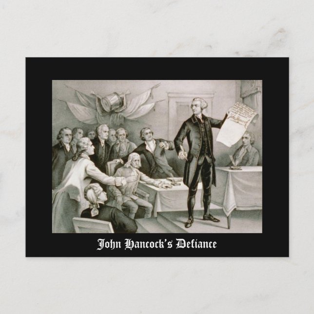 Cartão Postal John Hancock's Defiance (Frente)