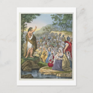 Cartão Postal John Pregando na Selvagem, de uma bíblia pri