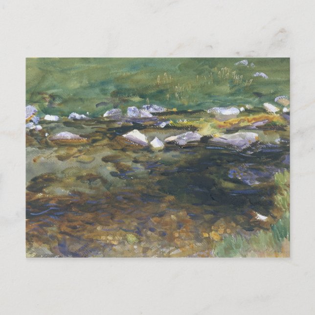 Cartão Postal John Singer Sargent - Brook e Meadow (Frente)
