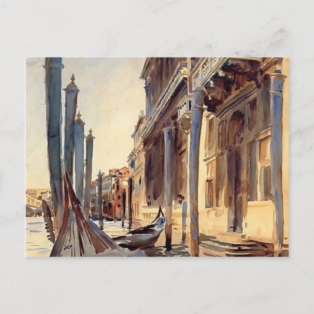 Cartão Postal John Singer Sargent- Grande Canal, Veneza (Frente)