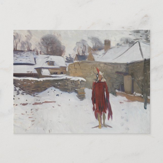 Cartão Postal John Singer Sargent - Mannikin na neve (Frente)