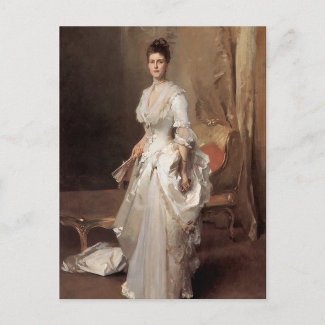 Cartão Postal John Singer Sargent- Mrs. Henry White (Frente)