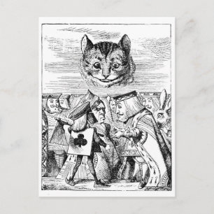 Cartão Postal John Tenniel Cheshire Cat de Alice no País das Mar