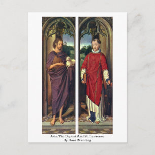 Cartão Postal John The Baptist E Rua Lawrence De Hans Memling