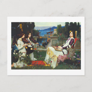 Cartão Postal John W Waterhouse - Santo Cecilia (1895)