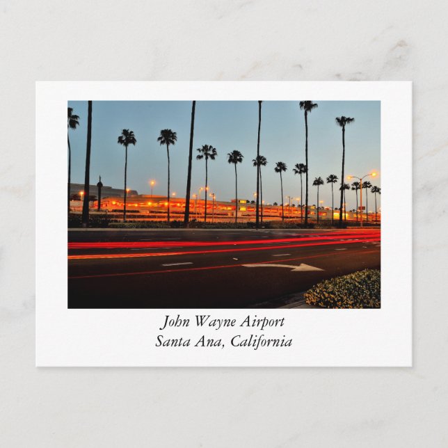 Cartão Postal John Wayne Airport Papais noeis Ana California (Frente)