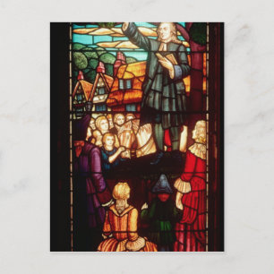 Cartão Postal John Wesley pregando os Evangelhos na Inglaterra