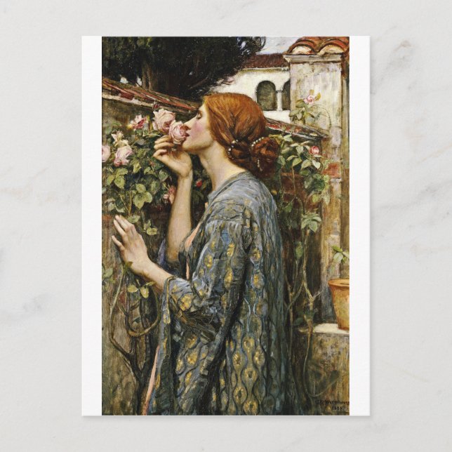 Cartão Postal John William Waterhouse - A Alma Da Rosa (Frente)