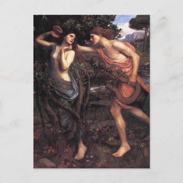 Cartão Postal John William Waterhouse - Apollo e Daphne (Frente)