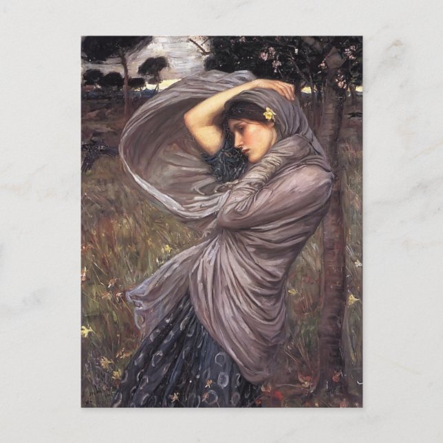 Cartão Postal John William Waterhouse- Boreas (Frente)