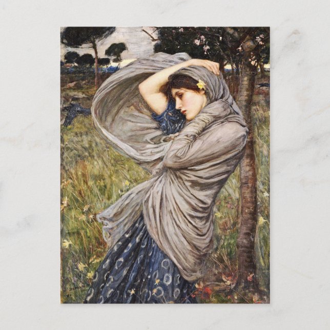 Cartão Postal John William Waterhouse - Boreas (Frente)