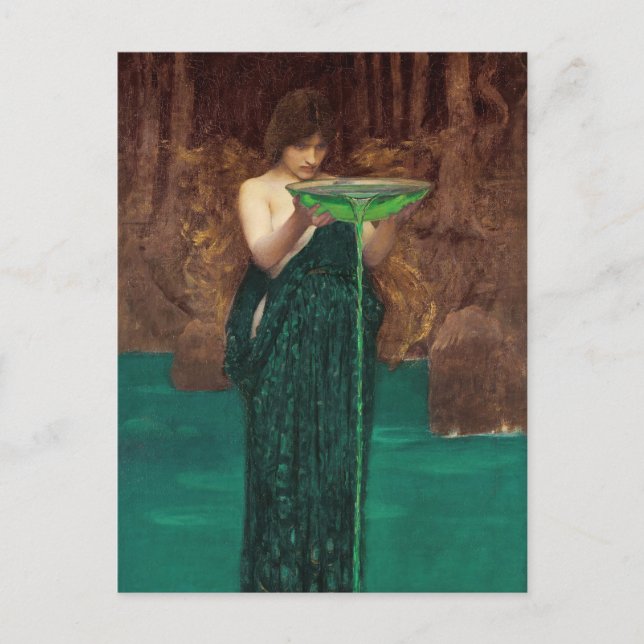 Cartão Postal John William Waterhouse Circe Invidiosa Mythologic (Frente)