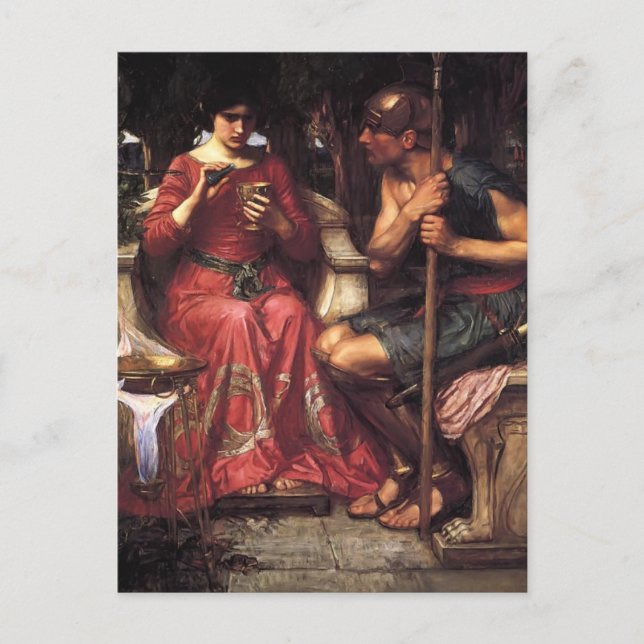 Cartão Postal John William Waterhouse - Jason e Medea (Frente)