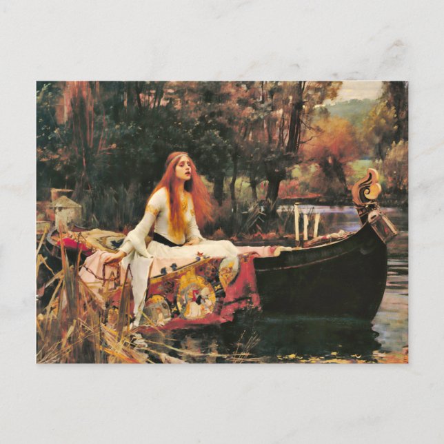 Cartão Postal John William Waterhouse Lady of Shalott (Frente)