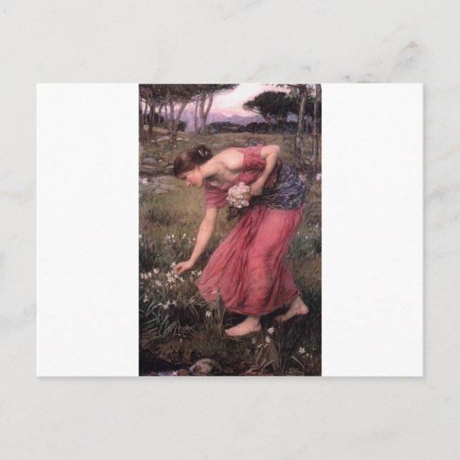 Cartão Postal John William Waterhouse - Narcissus - Belas Artes (Frente)