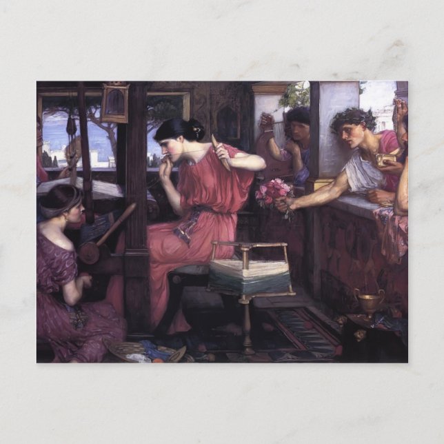 Cartão Postal John William Waterhouse - Penelope e os Suitors (Frente)