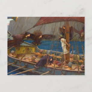 Cartão Postal John William Waterhouse - Ulisses e as Sereias