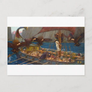 Cartão Postal John William Waterhouse - Ulisses e as Sereias