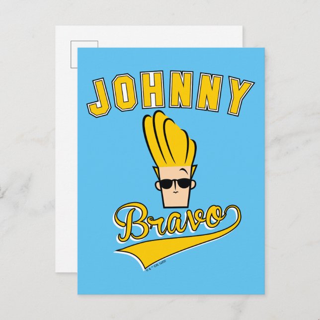 Cartão Postal Johnny Bravo Collegiate Graphic (Frente/Verso)