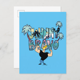Cartão Postal Johnny Bravo Palm Tree Name