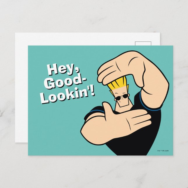 Cartão Postal Johnny Bravo Picture Frame Pose (Frente/Verso)