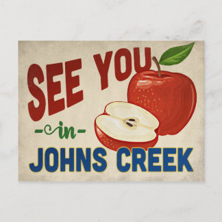 Cartão Postal Johns Creek Georgia Apple - Viagens vintage