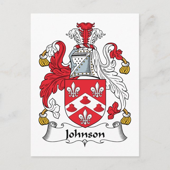 Cartão Postal Johnson Family Crest (Frente)