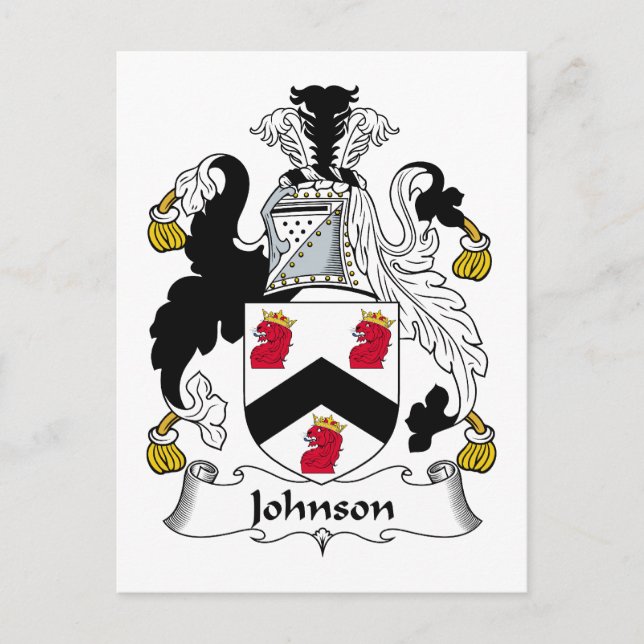 Cartão Postal Johnson Family Crest (Frente)