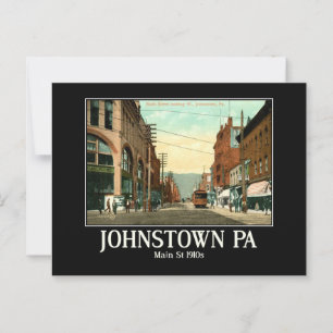 Cartão Postal Johnstown PA Main Ruas 1910