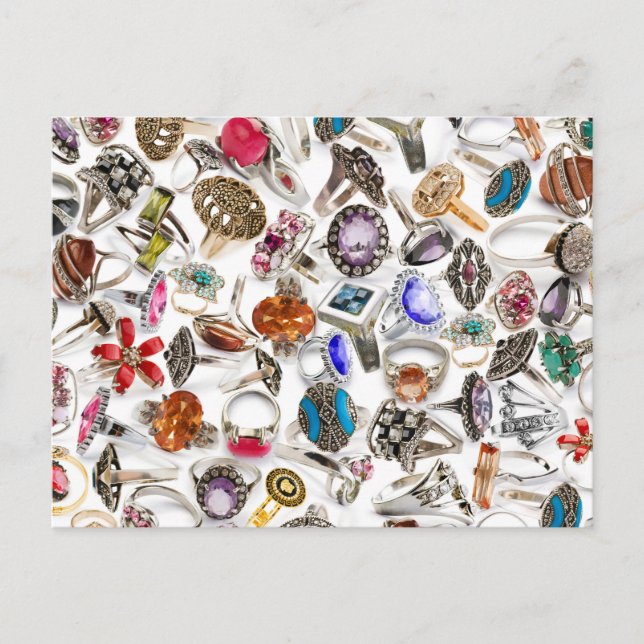 Cartão Postal joias anéis (Frente)