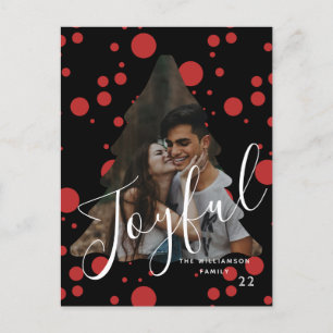 Cartão Postal JOIFUL   Tipografia Personalizada Árvore de Natal 