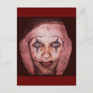 Cartão Postal Joker Raggedy-Ann Palhaço Com Olhos Suaves