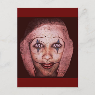 Cartão Postal Joker Raggedy-Ann Palhaço Com Olhos Suaves