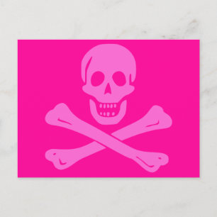 Cartão Postal Jolly Roger Pink