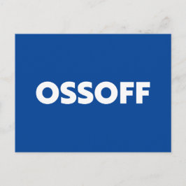Cartão Postal Jon Ossoff Georgia Senado decolar azul branco