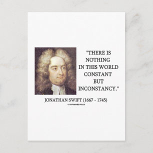Cartão Postal Jonathan Swift Nada Constante Mas Inconstância