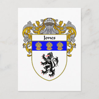 Cartão Postal Jones Welsh Casaco de Armas (Mantled)